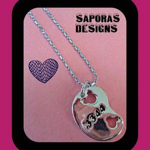 18KRP Mickey Mouse Theme Art Necklace For Kids